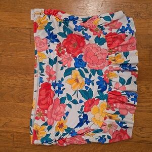 LIZ CLAIBORNE BRAND WOMANS PLUS SIZE PINK FLORAL BATHING SUIT BOTTOM SIZE 24W